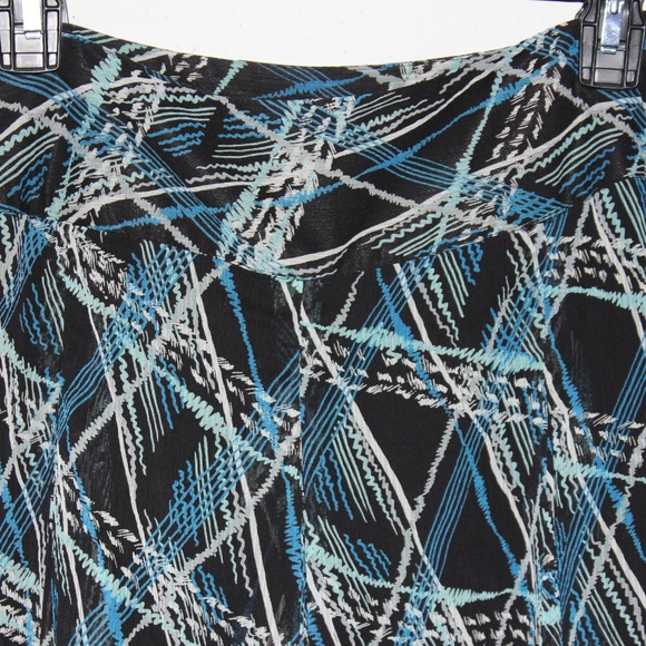 Apostrophe Blue and Black Skirt - Picture 4 of 5